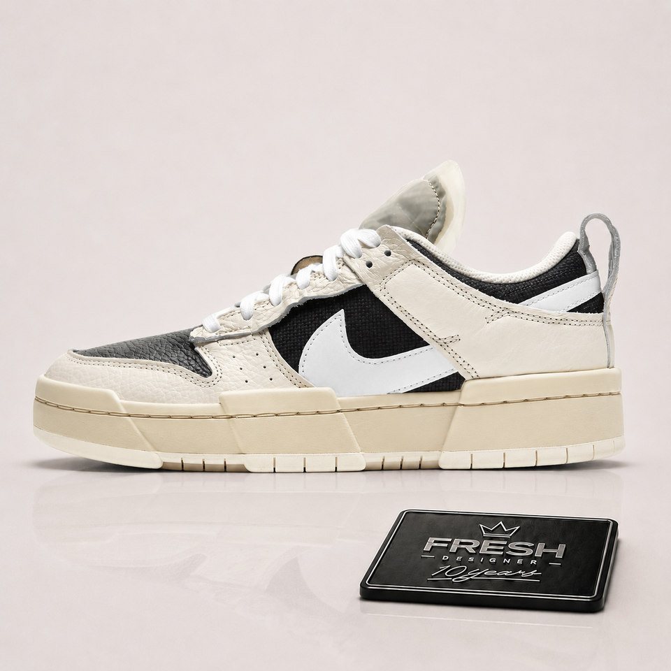 SB Dunk Low Disrupt Pale ivory Black