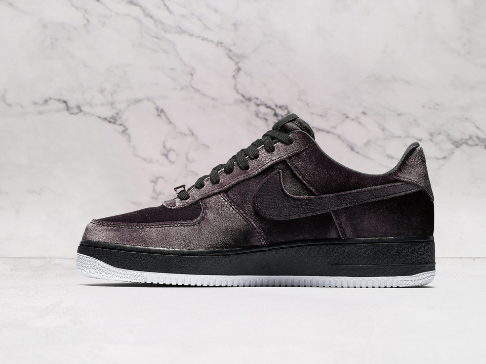 Nike Air Force 1 '07 QS 'Velvet Rose' – Luxurious Black Velvet Design