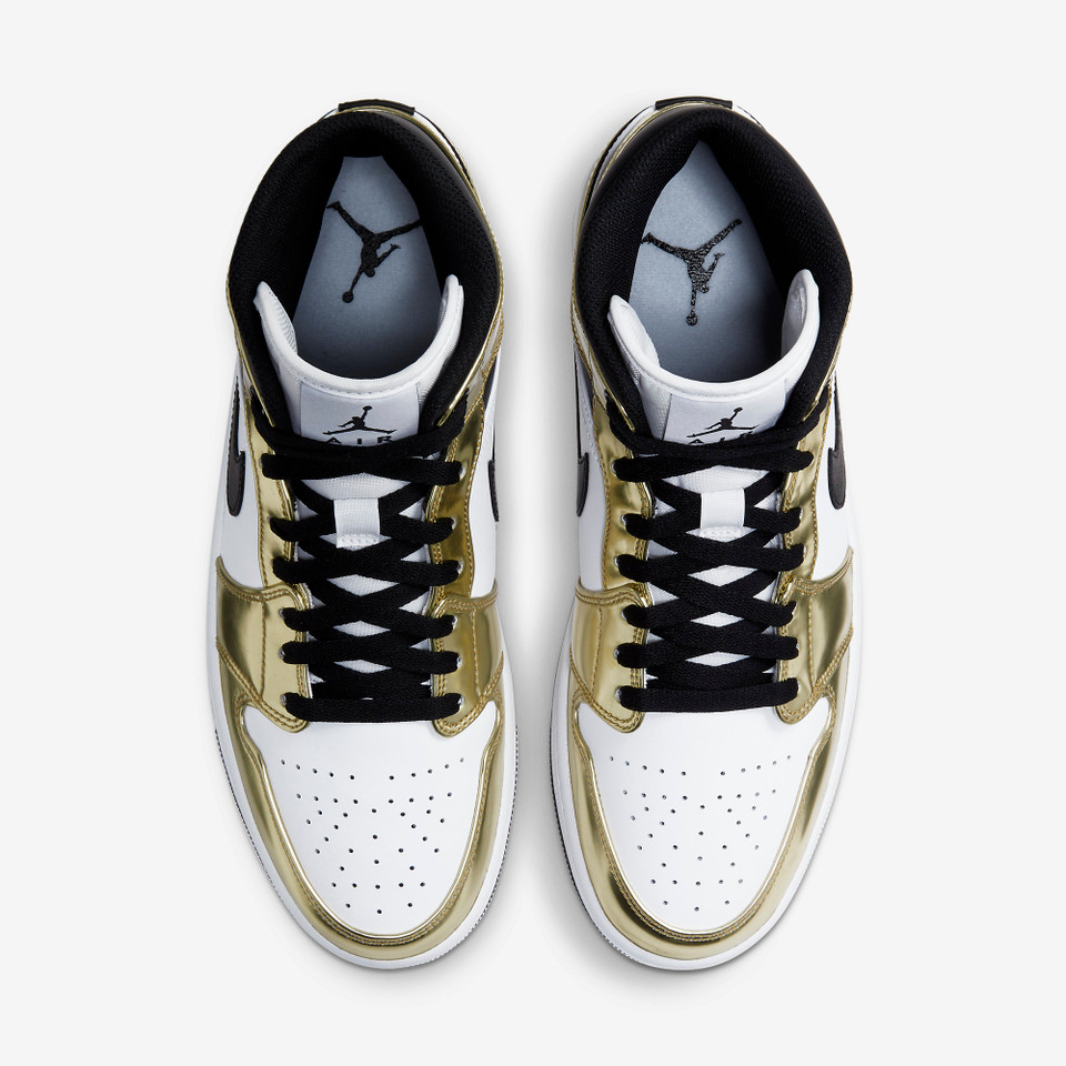 Air jordan 1 Mid Metallic gold Black white