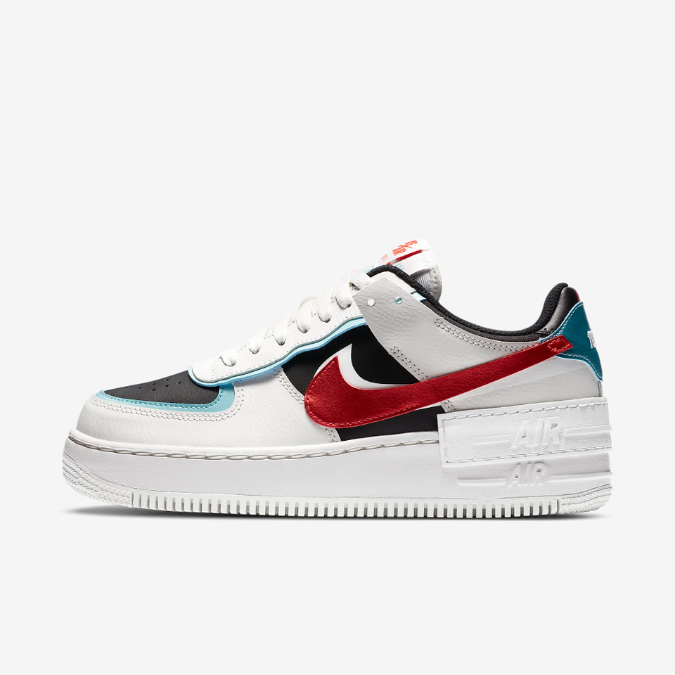 Air Force 1 Shadow Bleached Aqua Chile Red