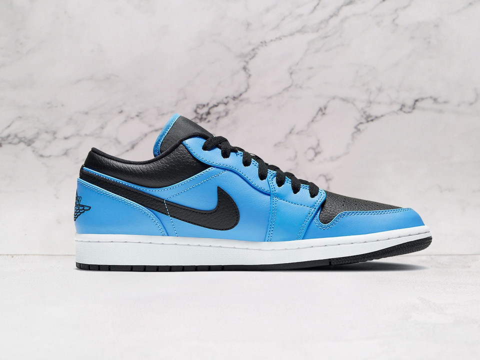 Air Jordan 1 Low 'University Blue Black' – Classic Two-Tone Design