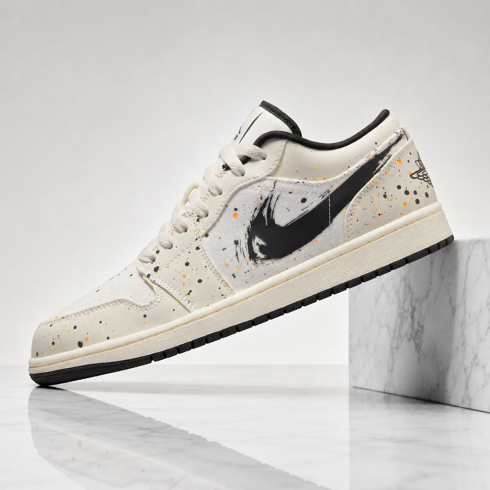 Air jordan 1 Low Brushstroke paint splatter