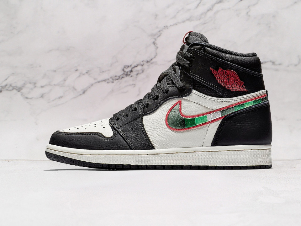 Air Jordan 1 Retro High ‘Sports Illustrated’ – Black and White Leather with Embroidered Swoosh Air Jordan 1 Retro High ‘Sports Illustrated’ – Black and White Leather with Embroidered Swoosh