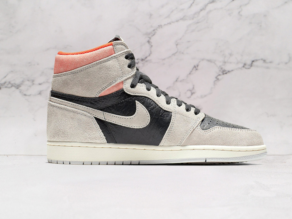 Air Jordan 1 High OG 'Neutral Grey Hyper Crimson' – Contemporary Design with Vibrant Accents