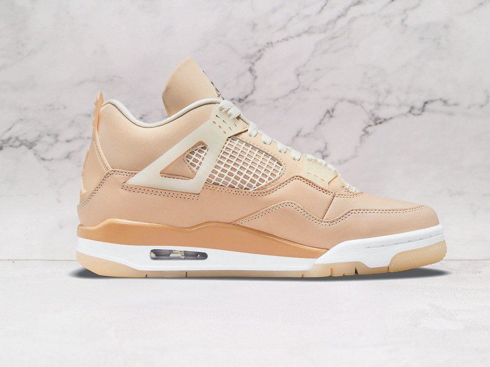 Air Jordan 4 Retro 'Shimmer' – Elegant Suede and Metallic Design