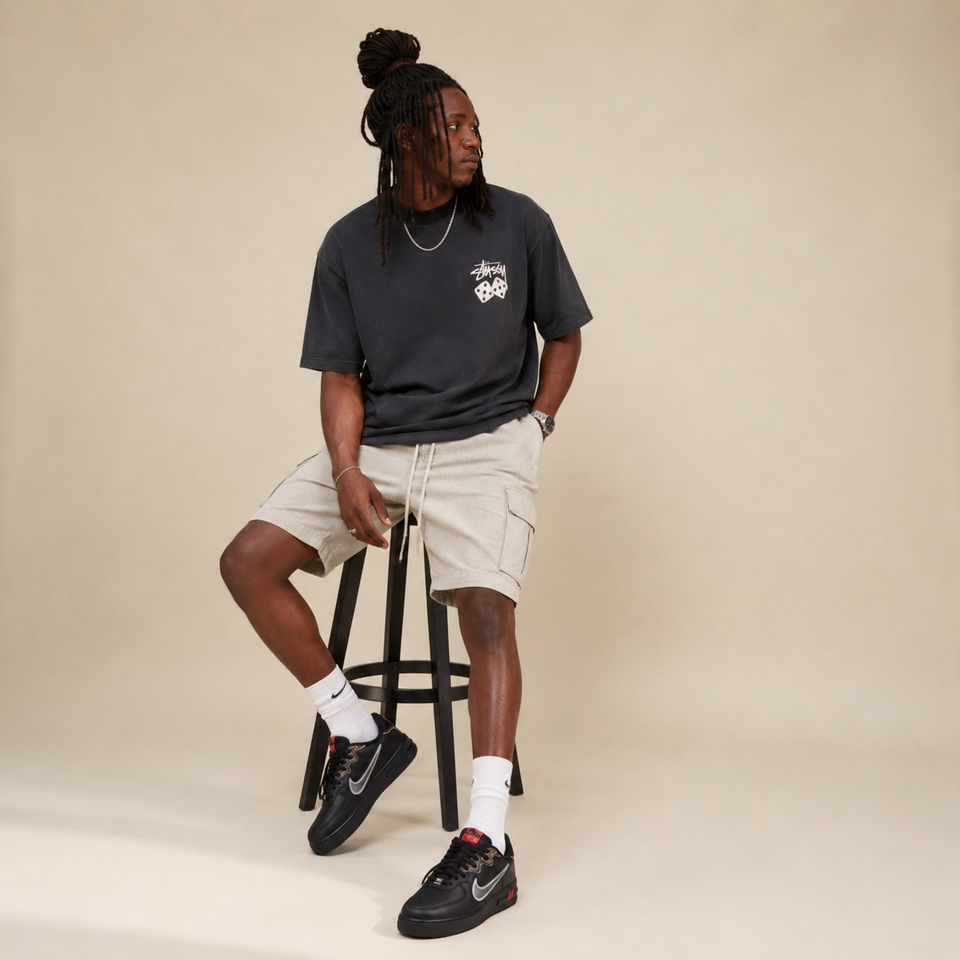 Air force 1 React Black red Habanero red