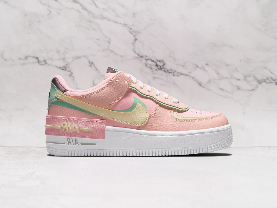 Nike Air Force 1 Shadow 'Arctic Punch' – Pink Leather Upper with Layered Design and Pastel Accents