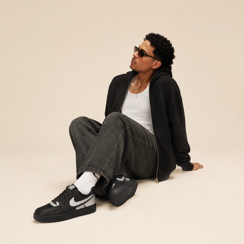 Air force 1 Lv8 3M Black