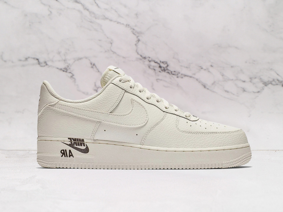 Nike Air Force 1 Low '07 'Sail' – Premium Leather Upper with Black Branding Accents Nike Air Force 1 Low '07 'Sail' – Premium Leather Upper with Black Branding Accents