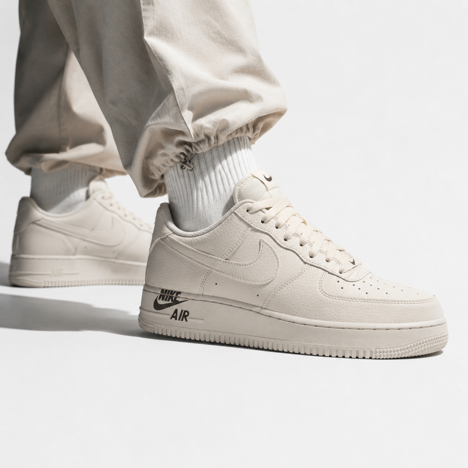 Air force 1 Lv8 Leather Emblem pack Cream