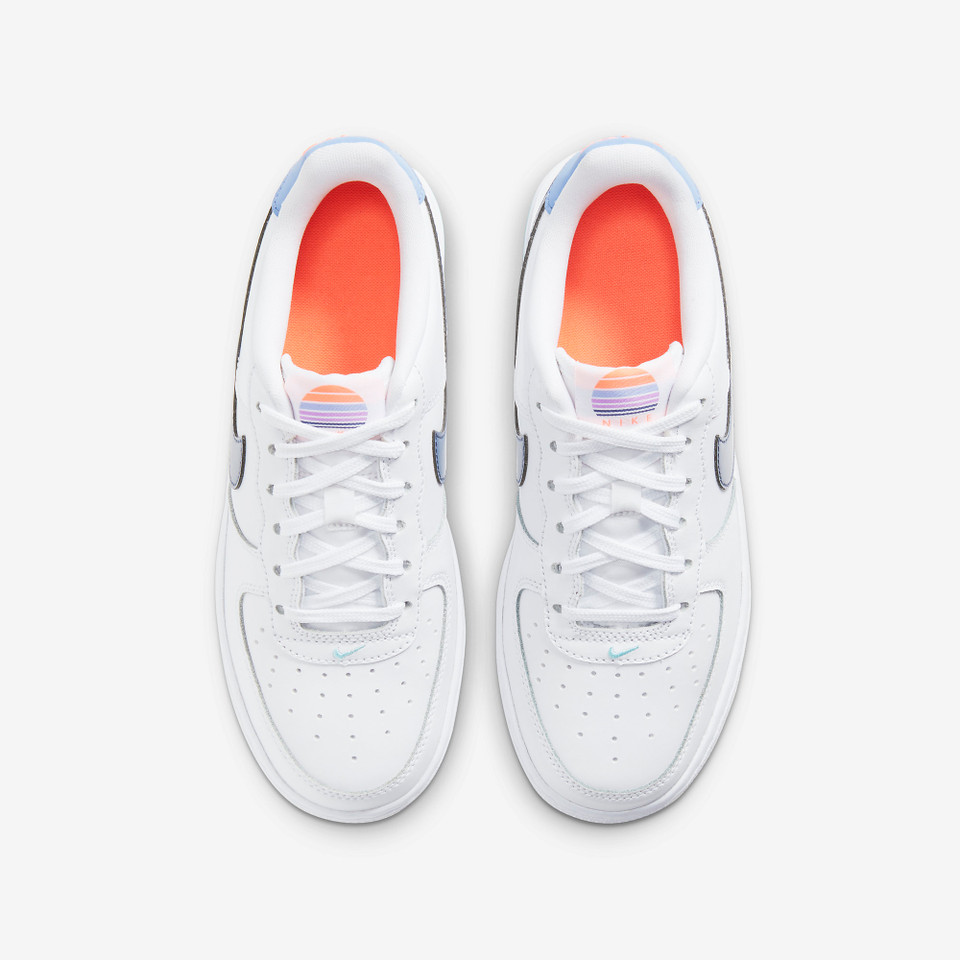 Air force 1 Lv8 White dark purple dust