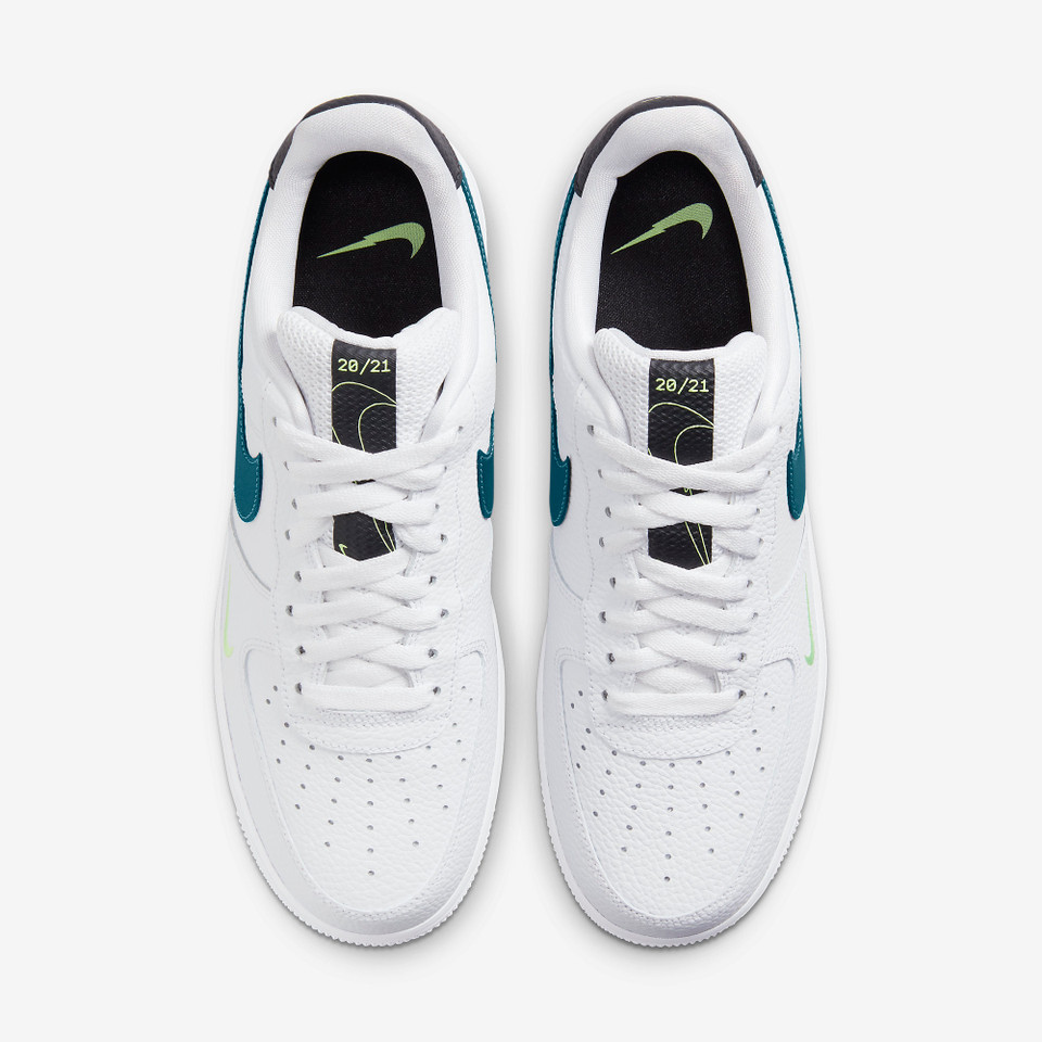 Air force 1 Lv8 Split swoosh white aquamarine
