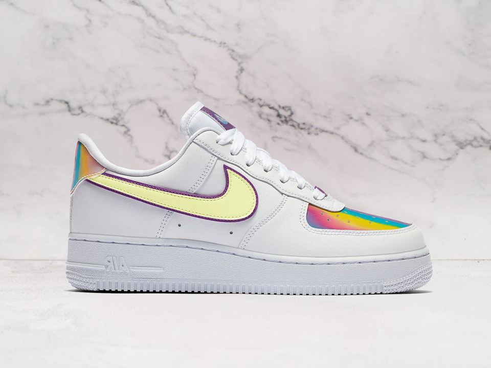 Nike Air Force 1 Easter 2020 – White Leather Upper with Pastel Mesh Panels and Iridescent Accents