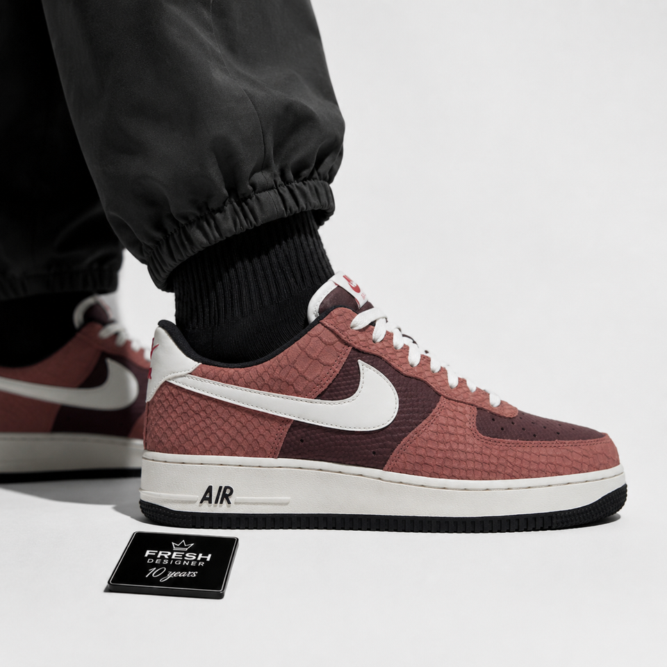 Air force 1 Red bark snake skin