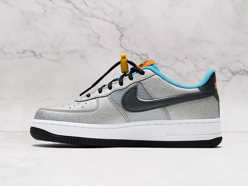 Nike Air Force 1 'Sky Nike' – Metallic Silver and Black Design Nike Air Force 1 'Sky Nike' – Metallic Silver and Black Design