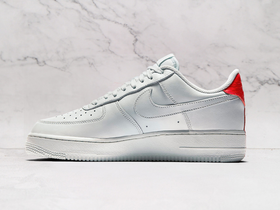 Nike Air Force 1 Low 'Split' White Red – Unique Design with Crimson Overlays Nike Air Force 1 Low 'Split' White Red – Unique Design with Crimson Overlays