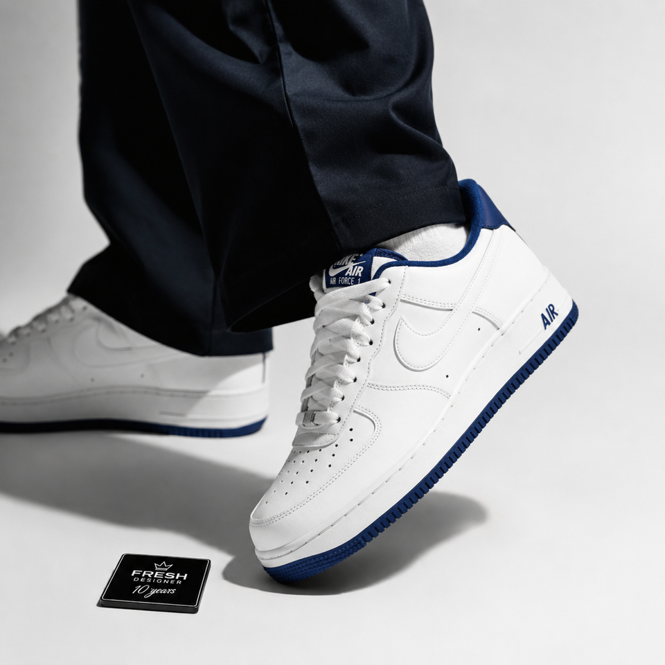 Air force 1 White deep royal blue