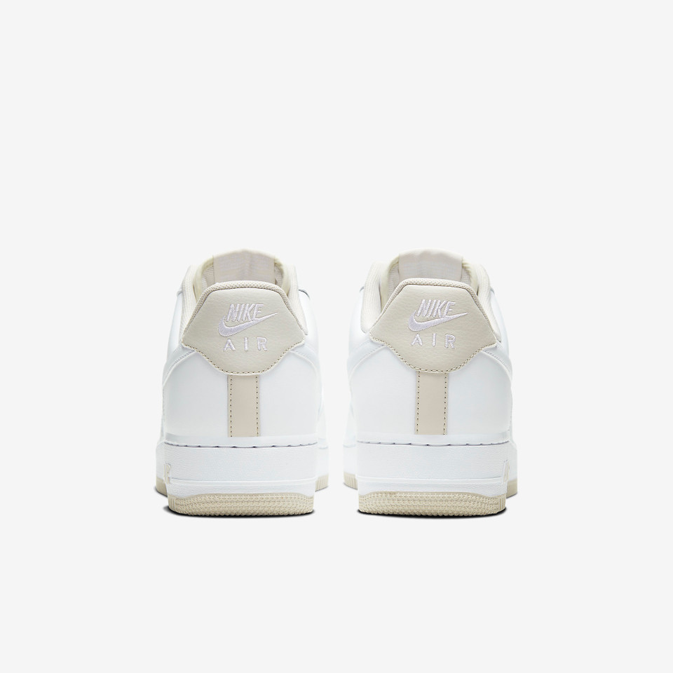 Nike Air Force 1 Low '07 'White Light Bone' – White Leather Upper with Light Bone Swoosh and Accents