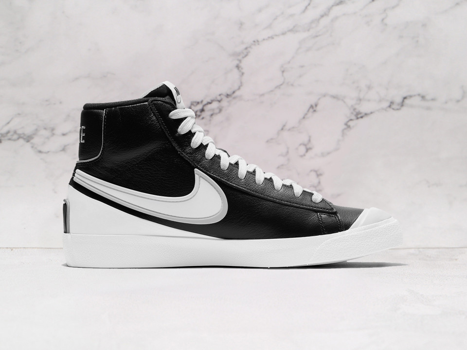 Nike Blazer Mid '77 Infinite Black White – Black White Rubberized Overlays
