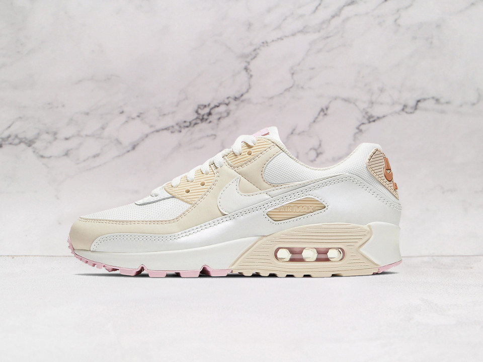 Nike Air Max 90 Light Orewood Brown side profile, crafted with premium beige suede, mesh underlays, and a neutral-tone midsole for a modern classic aesthetic