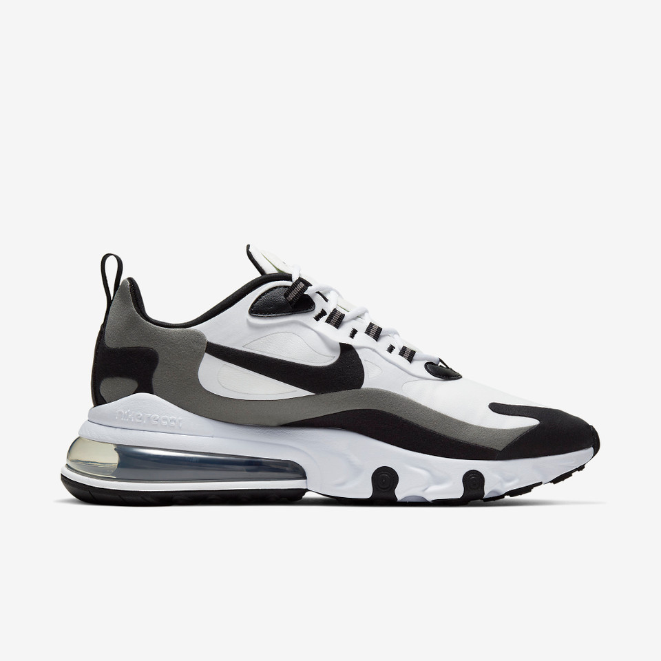 Air max 270 React White black Metallic Pewter