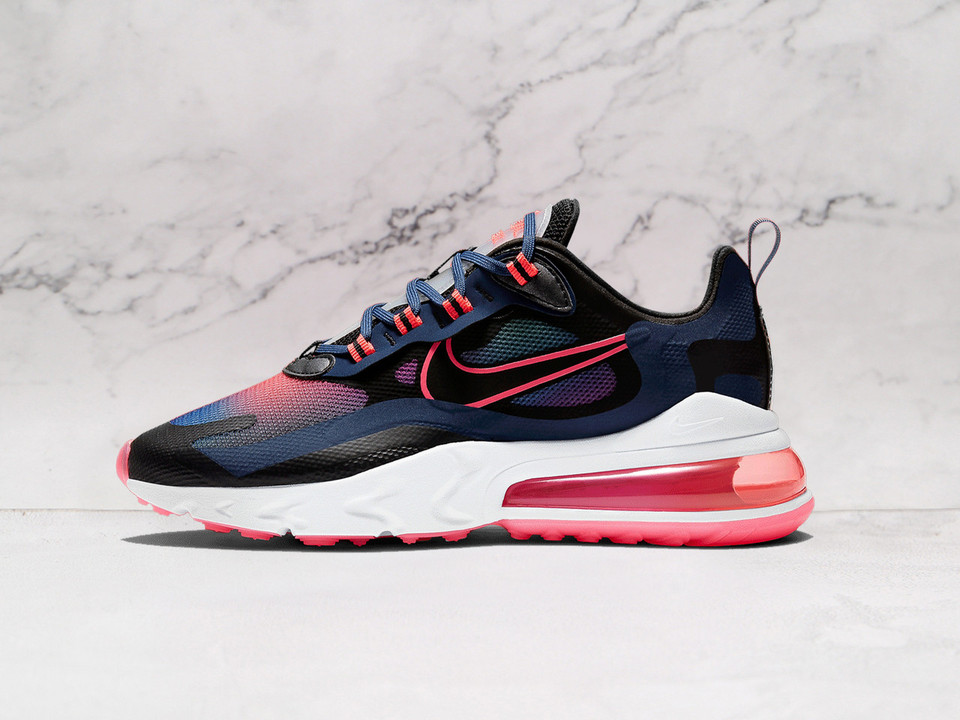 Nike Air Max 270 React Midnight Navy Hyper Pink – Gradient Design with Mesh and Synthetic Upper Nike Air Max 270 React Midnight Navy Hyper Pink – Gradient Design with Mesh and Synthetic Upper