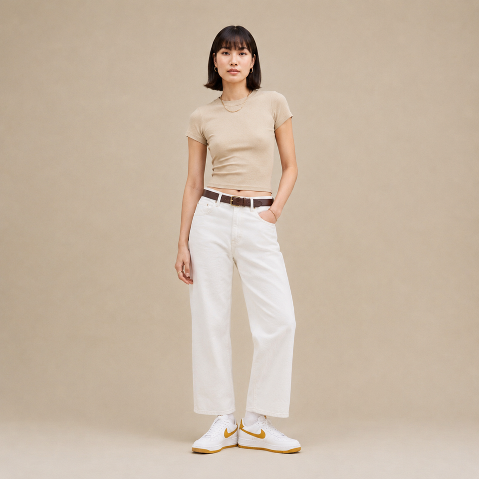 Air force 1 Lv8 Dual swoosh White wheat