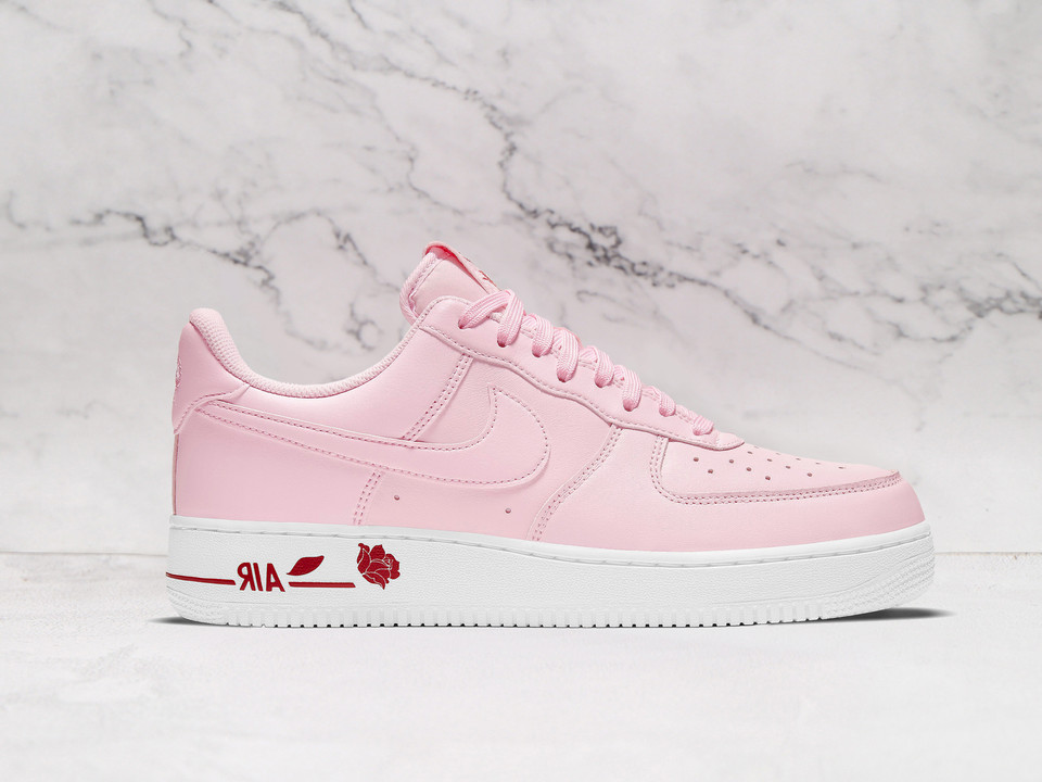 Nike Air Force 1 '07 LX 'Thank You Plastic Bag Pink Foam' – Pink Foam Leather Upper with Rose Graphic on Midsole Nike Air Force 1 '07 LX 'Thank You Plastic Bag Pink Foam' – Pink Foam Leather Upper with Rose Graphic on Midsole