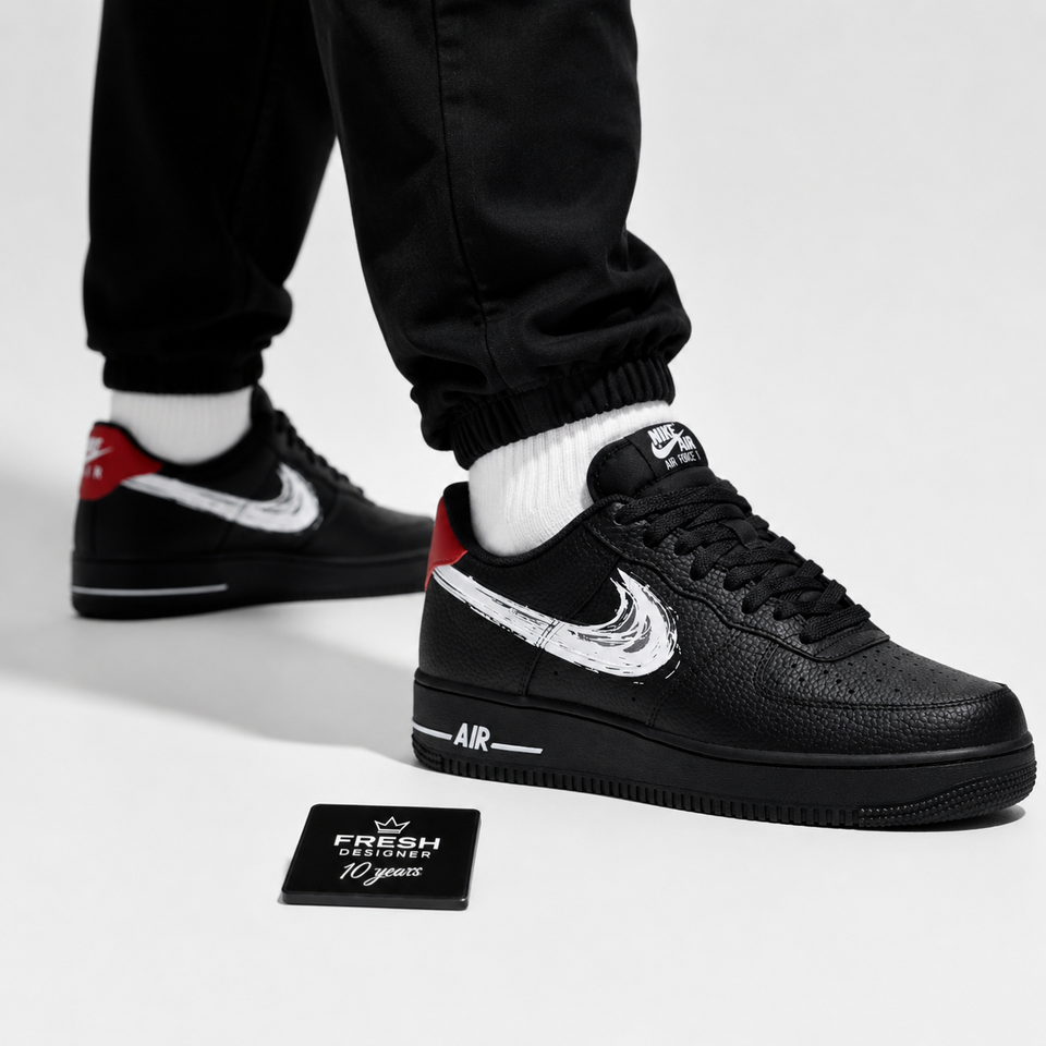 Air force 1 Brushstroke Black