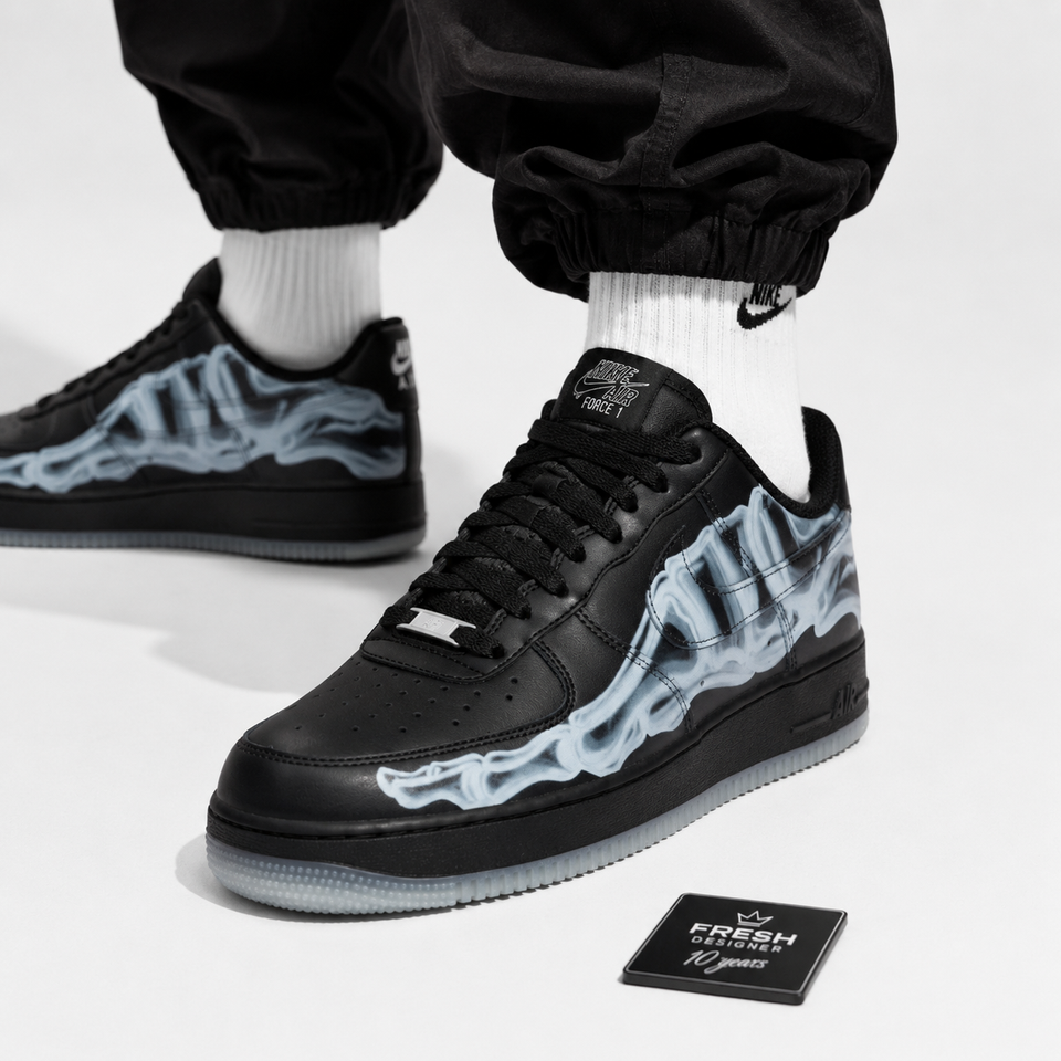 Air force 1 Black skeleton halloween(2019)
