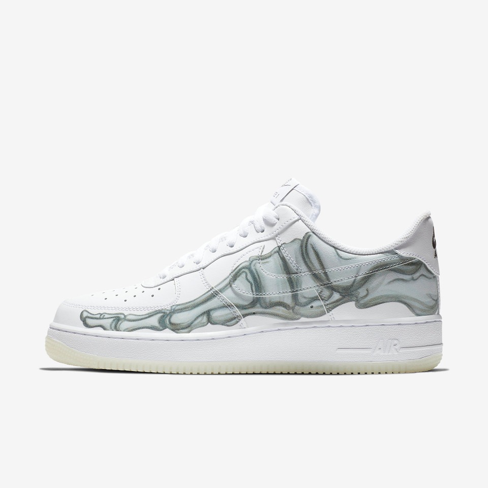Air force 1 White skeleton halloween