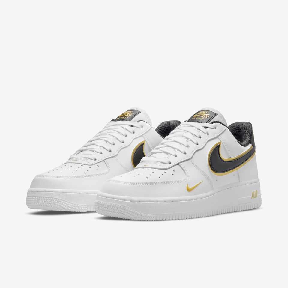 Air force 1 Lv8 Double swoosh White metallic gold