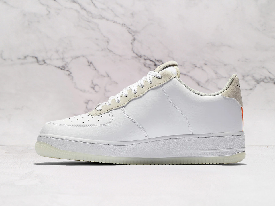Nike Air Force 1 '07 LV8 'White/Total Orange' – White Leather with Vibrant Orange Swoosh Nike Air Force 1 '07 LV8 'White/Total Orange' – White Leather with Vibrant Orange Swoosh