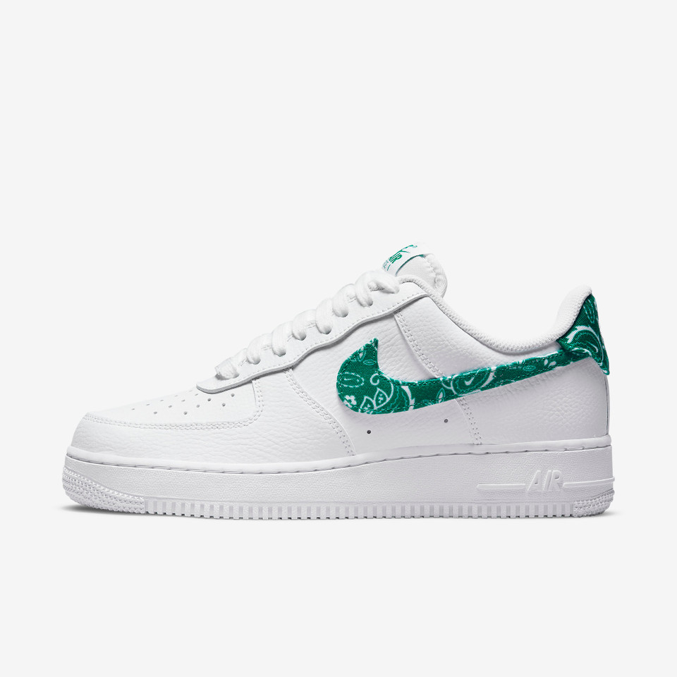 Air force 1 White green Paisley