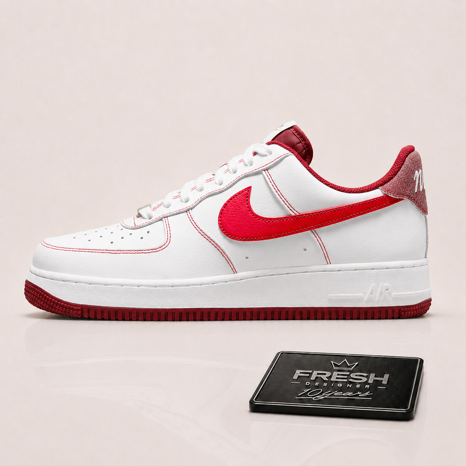 Air force 1 Contrast First use White university red