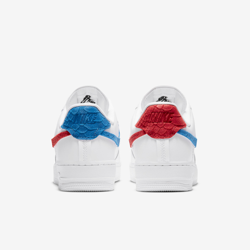 Air force 1 Lxx Vandalized White red royal Snakeskin