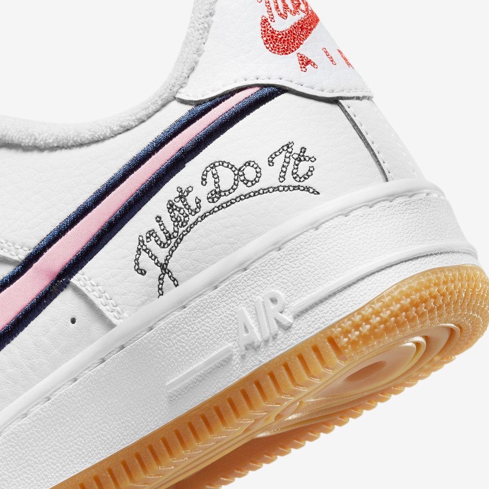 Air force 1 Lv8 Just do it White pink glaze