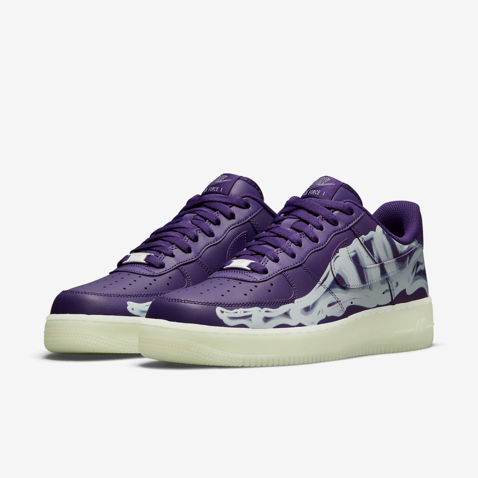 Air Force 1 Purple Skeleton Halloween