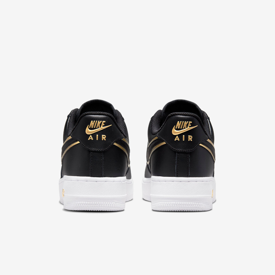 Air force 1 Lv8 Double swoosh Black metalic gold