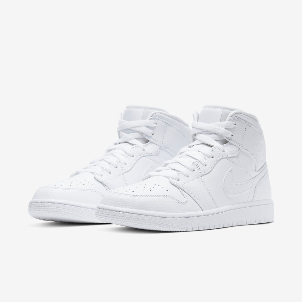 Air Jordan 1 Mid Triple White