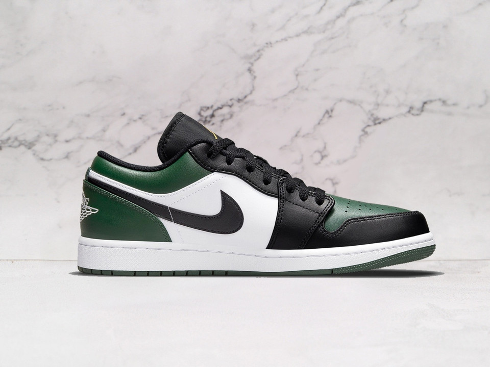 AJ1 Low – Green Leather with Yellow Swoosh AJ1 Low – Green Leather with Yellow Swoosh