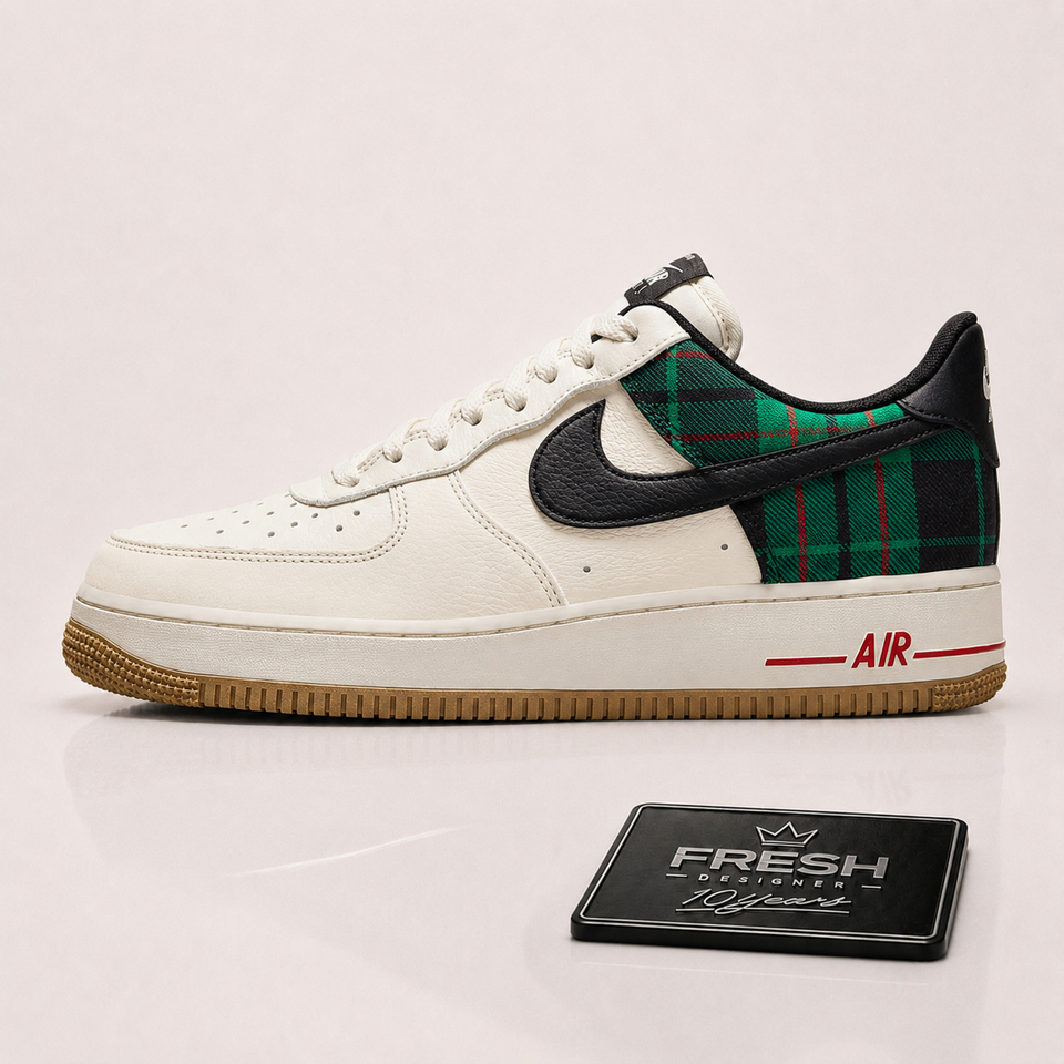 Air Force 1 Plaid Pale Ivory Stadium Green