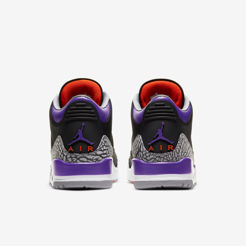 Jordan 3 Retro Black Court Purple
