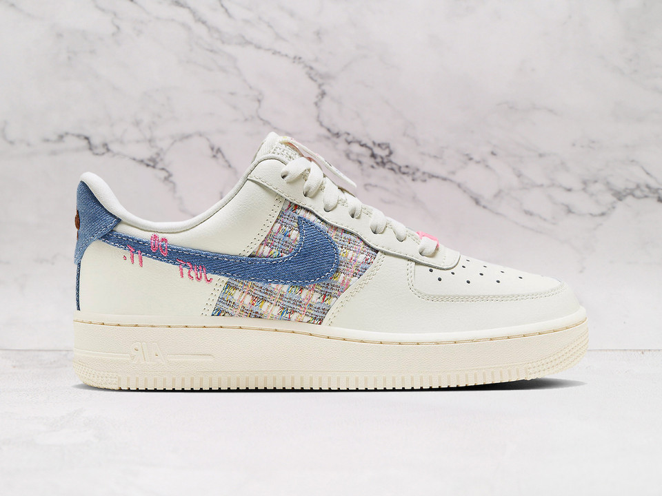 Nike Air Force 1 Low Just Do It Denim with denim Swoosh Nike Air Force 1 Low Just Do It Denim with denim Swoosh