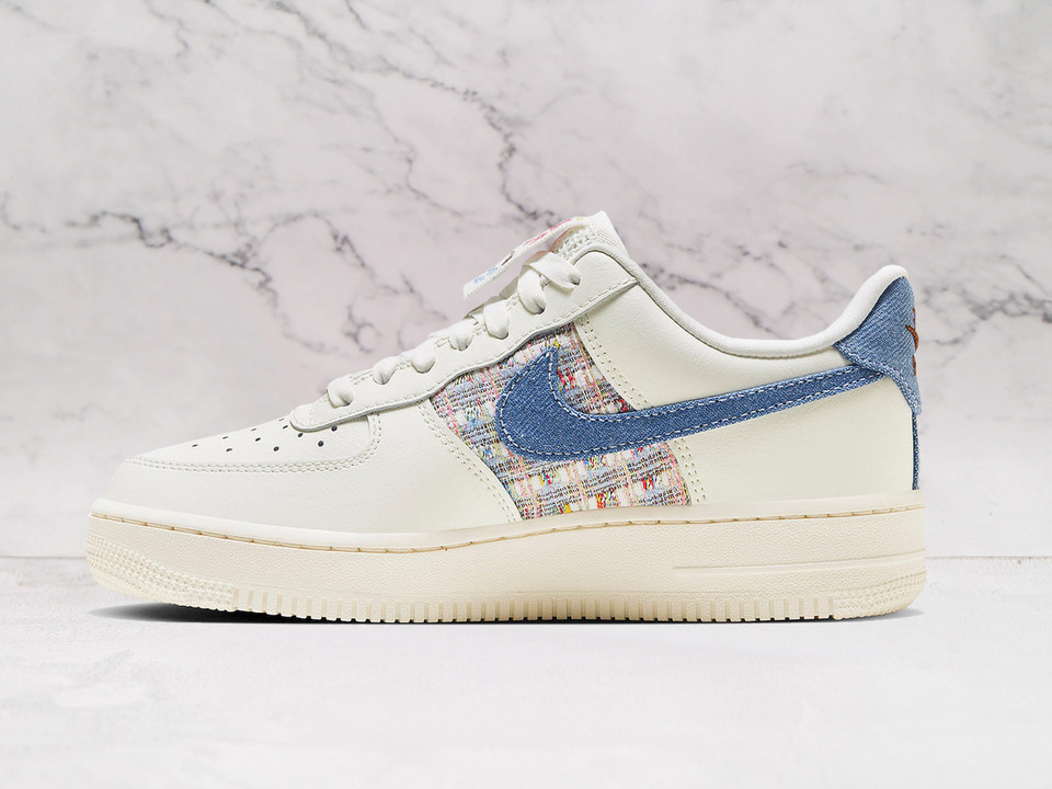 Off-White Nike Air Force 1 Low Just Do It with bouclé panels Off-White Nike Air Force 1 Low Just Do It with bouclé panels