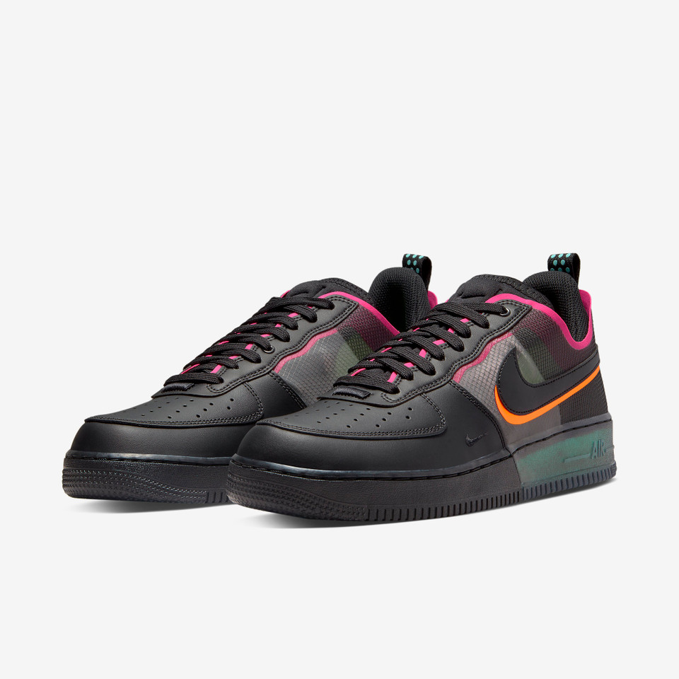 Air Force 1 React Black Team Orange Pink Prime
