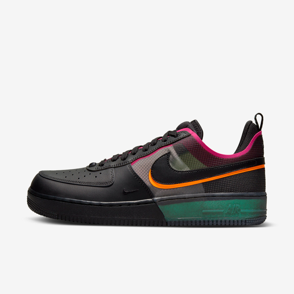 Air Force 1 React Black Team Orange Pink Prime