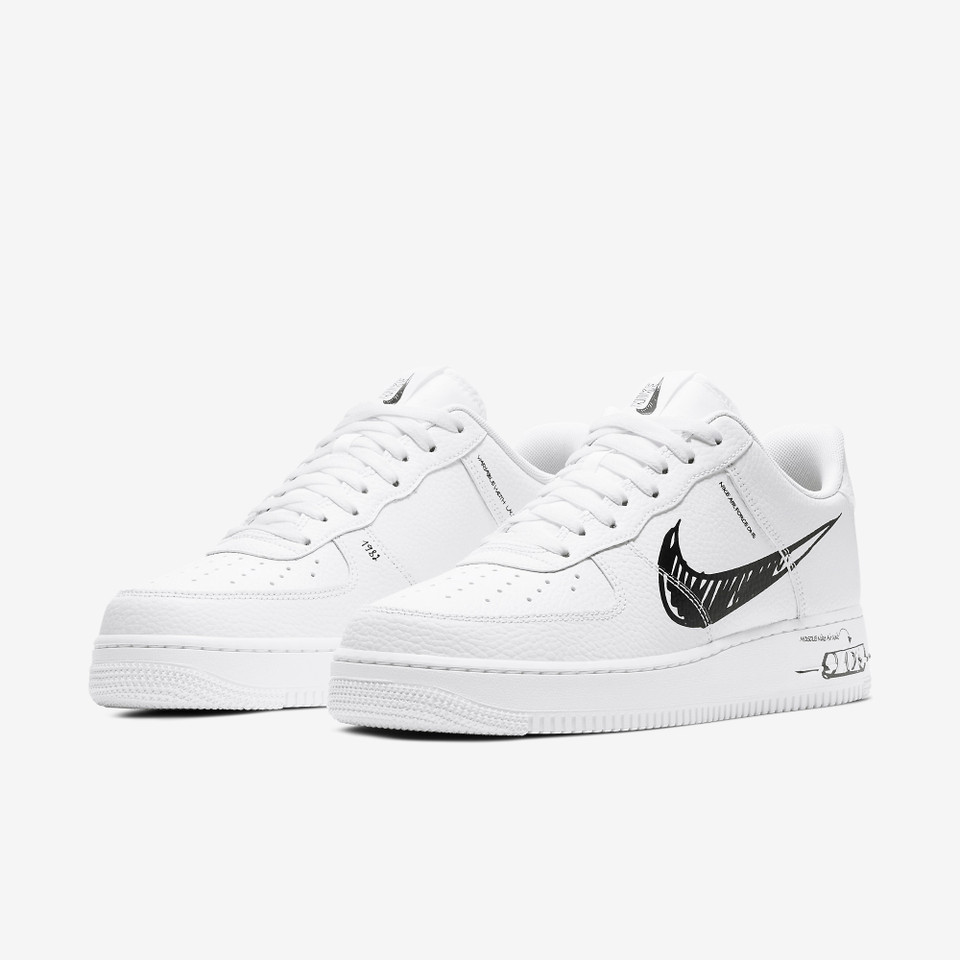 Air Force 1 Sketch White Black