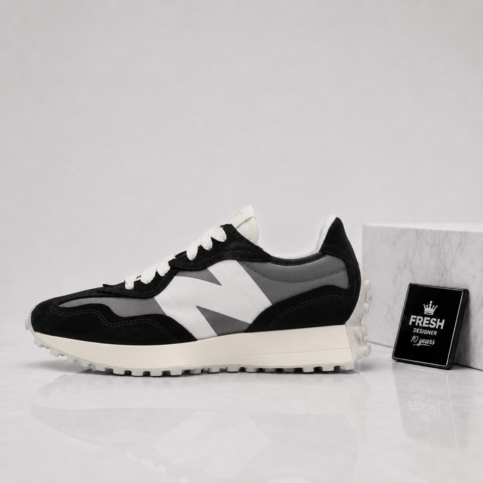 New Balance 327 Black Shadow Grey