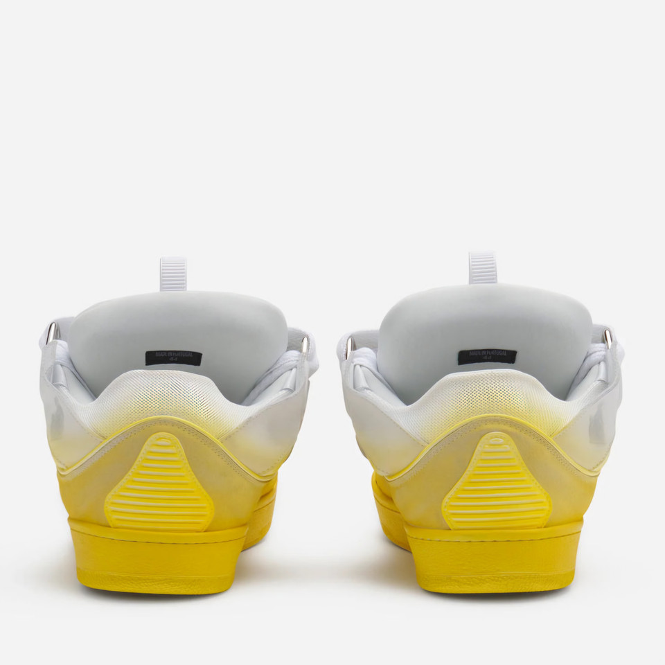LANVIN  White Yellow Curb XL Sneakers